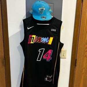 Brand New Tyler Herro Jersey Miami Heat Adult Large Stitched HAT
